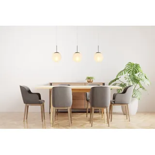 Nowa KOP 3-flg. Ø 20 cm silberfarben/opal/alabaster Optik