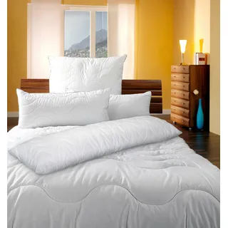 Glööckler Microfaserbettdecke KBT BETTWAREN "Body Soft Steppdecke", weiß, B:155cm L:220cm, Bezug: 52% Polyester, 48% Baumwolle, Bettdecken, Microfaserbettdecke