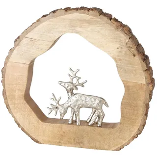 B. Deko Aufsteller Conaldi aus Mango Holz mit Hirsch-Dekor - 2024671*****Standort: Wa-Raum