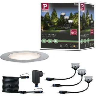 Paulmann Bodeneinbauleuchte Aluminium 23,3 cm 3er Set Silber