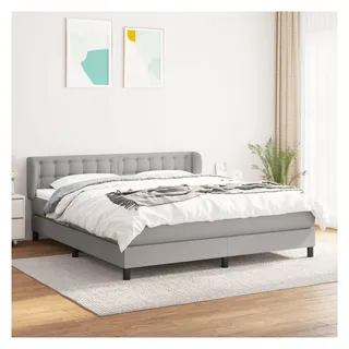vidaXL Boxspringbett 160 x 200 cm Hellgrau