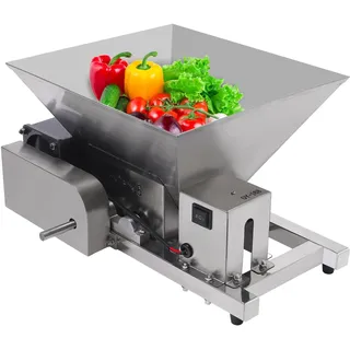 DCSYOG 4L Elektrische Obstmühle, Edelstahl Apfelpresse Maischemühle Fruchtbrecher Pulper Mühle für Beeren Wein Soße Zerkleinerer