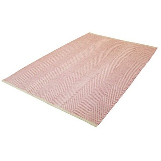 Kayoom Flachgewebeteppich Cocktail 500  (Pink, 230 x 160 cm, 100% Baumwolle)