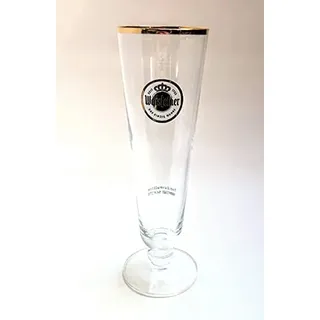 Warsteiner 0,2l Glas/Goldrand/Gläser/Bierglas/Biergläser/Tulpe/Gastro/Bar/Party / 1 Stück