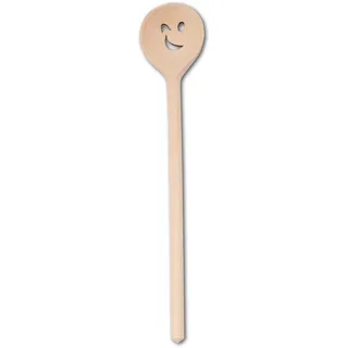 HOFMEISTER® Kochutensilien Löffel oder Pfannenwender mit Motiv aus Holz (Runder Kochlöffel/Zwinkerndes Gesicht)