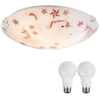 bmf-versand Deckenleuchte LED Deckenleuchte Kinderzimmer Deckenlampe Mädchen Junge Kinderleuchte Einhorn