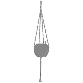 LECHUZA-Zubehör Makramee-Aufhängung Boho 120 cm grau aus Baumwolle | 13936