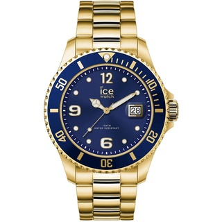 ICE Watch ICE Steel Gold Blue Quarz Herren Armbanduhr - 016762 - Large