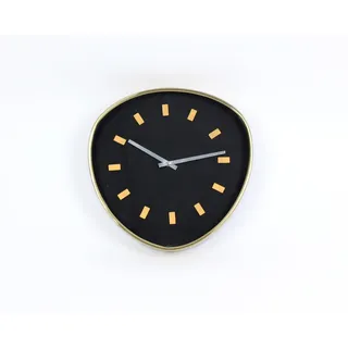 VOSS Design Wanduhr Retrospective Messing-Schwarz 35x36 cm