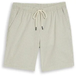 Tom Tailor Badeshorts Streifen beige/grün XXL