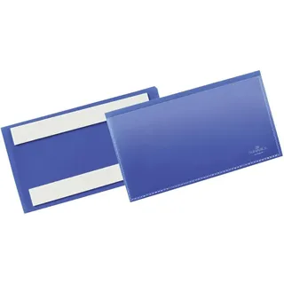 Durable Etikettentasche selbstklebend Blau 50 St.