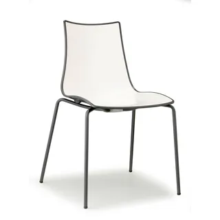 Stapelstuhl Zebra Bicolore - VA - anthracite 213 - white/cornflower blue