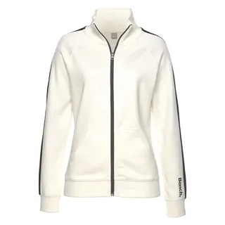 bench. loungewear Sweatjacke Damen ecru-schwarz Gr.32/34