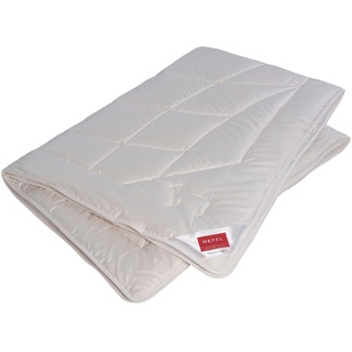 Naturhaarbettdecke HEFEL "Pure Wool" Bettdecken Gr. B/L: 135 cm x 200 cm, warm, weiß Naturfaser Bettdecke