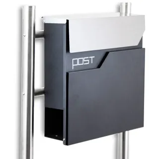 None Design Standbriefkasten 16771 Graphit inkl. Zeitungsfach