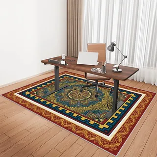 Bodenschutzmatte Bürostuhl Teppich Unterlage, Stuhlmatte für Hartböden, Kratzfeste Bürostuhl Unterlage für Büro und Zuhause, Schreibtischstuhl Unterlage für Laminat, Gamer Teppich 80 x 120 cm