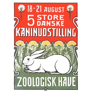 Wee Blue Coo Werbeausstellung Tiere Kaninchen Kopenhagen Zoo Dänemark Leinwanddruck