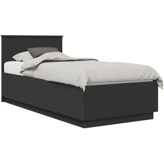 vidaXL Moderner Bettrahmen 90 x 200 cm Schwarz