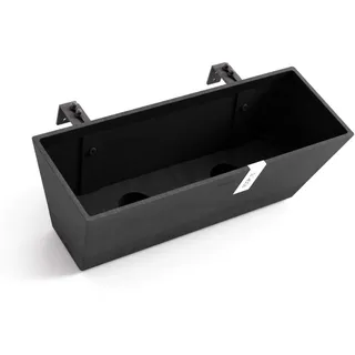 Ecopots Bewässerungsblumenkasten Bruges Balcony 48 cm dunkelgrau zum Aufhängen