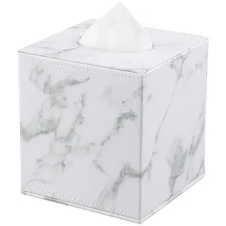 LuxusKollektion Kosmetikbox Kosmetiktücherbox Quadratisch Marmor Optik