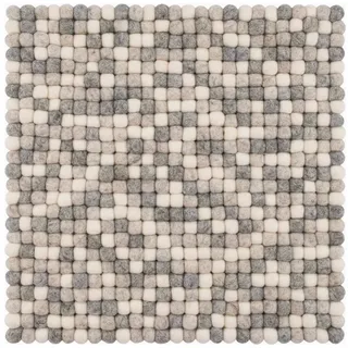 myfelt Stuhlkissen Filzkugel Sitzauflage eckig - 36 x 36 cm, beidseitig verwendbar, 100% Schurwolle bunt