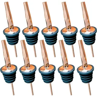 layba Ausgießer für Flaschen, aus Edelstahl in Kupfer, - 10er Set.