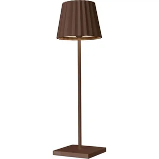 SOMPEX Dekoleuchte Aluminium, Metall, Stahl 38 cm Akku-Tischleuchte braun