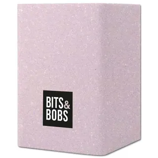 Grafoplás | Stifthalter | Rosa Glitter | Silikon | 9,5 x 6,5 x 6,5 cm | Perfekt für den Schreibtisch | Bits & Bobs Pop Up Design | Glitzerfarben