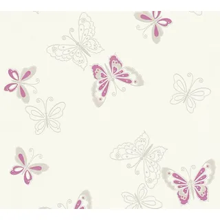 A.S. Création Happy Spring Vliestapete 10,05 m x 0,53 m 347651 beige/lila