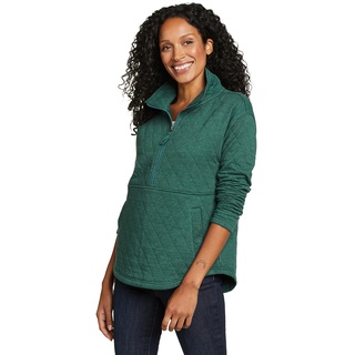 Eddie Bauer  Outlooker Sweatshirt mit 1/2-Reissverschluss Damen Grün Gr. XS