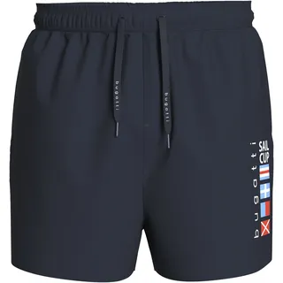 Badehose BUGATTI Gr. L, N-Gr, blau (imperial navy) Herren Badehosen mit Markenprägung an den Kordeln