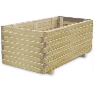 vidaXL Hochbeet 100 x 50 x 40 cm Holz Grün