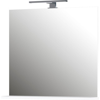 Badspiegel GERMANIA "Scantic / Pescara" Spiegel Gr. B/H/T: 76 cm x 75 cm x 15 cm, weiß Badspiegel Breite 76 cm, mit Ablage, LED Beleuchtung, Spiegel