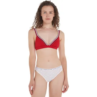 Tommy Hilfiger Damen Bikini Oberteil Triangel ohne Bügel, Rot (Primary Red), XS - XS