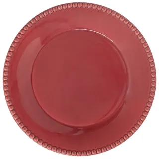 EasyLife Speiseteller Tiffany, Spülmaschinengeeignet, Rot, Punkte, ⌀ 26cm, Rot, Punkte, H: 1cm rot