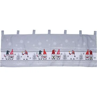 X-Mas Gardine Scheibengardine Weihnachten Fenstergardine LED 45x120cm - Blau