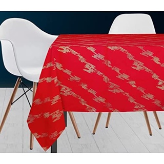 Soleil d'ocre Verpflichten Nappe, Polyester, Rot, 140 x 300 cm
