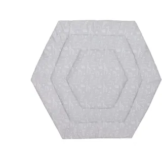Fillikid Einlage Laufstall 6-Eckig Exklusiv, 120cm | Krabbeldecke gepolstert, waschbar, Material 100% Baumwolle, Füllung 100% Polyester