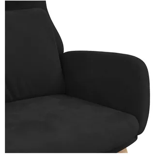 vidaXL Relaxsessel Schwarz Samt 70 x 98 x 77 cm Schwarz