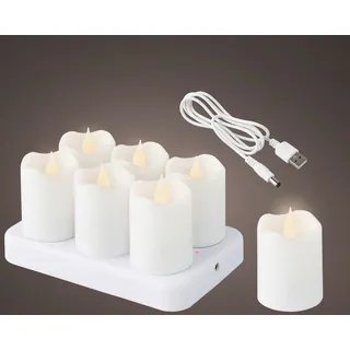 Lumineo LED Teelicht 6 cm weiß/flame