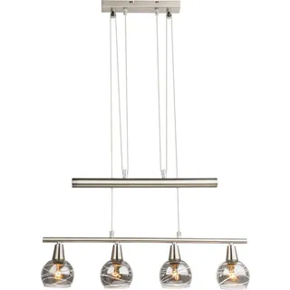 GLOBO LIGHTING LED Pendelleuchte, Leuchtmittel inklusive, Pendelleuchte Esstisch höhenverstellbar grau