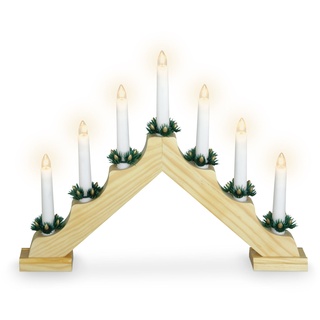 Lichter Brücke 7 LED Kerzen - 2 Farben - Schwib Bogen Advents Kerzen Leuchter