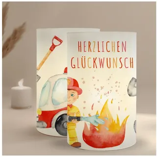 MeinBaby123® Papierdekoration 10 Kindergeburtstag Windlichthüllen, Teelicht Banderolen, Kindergeburtstag Deko, Party Deko Mädchen, Party Deko Jungs rot