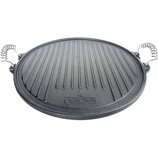 GARDINGER Guss Grillplatte rund 42 cm Durchmesser für Hockerkocher und Rocket Stove