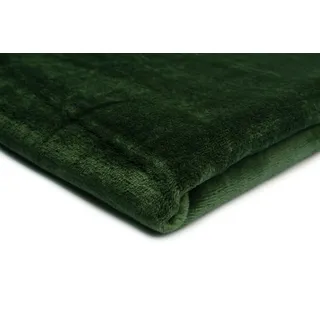 Plüsch-Strickstoff Glatt Zweiseitig, Teddy, 50x160 cm (Waldgrün)