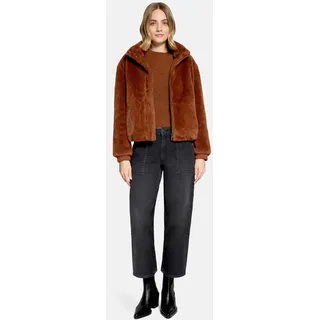 Betty & Co Kunstfell-Jacke mit Taschen braun L