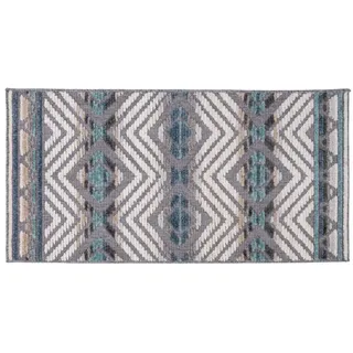 Orientalischer Teppich NEPAL 160x230 cm blau/grau/creme - Blau/Grau/Cremefarbe