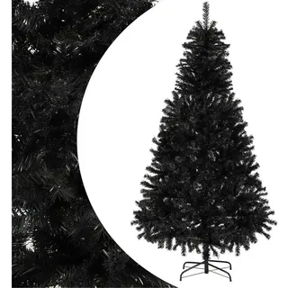 Salcar Künstlicher Weihnachtsbaum Schwarzer Weihnachtsbaum Künstlich Tannenbaum mit Ständer Schwarz, 180 cm mit 735 Spitzen, Zusammenklappbares Pop-up Aufzubauen 180 cm