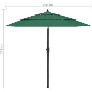 vidaXL Thodoras Ø 250 cm Grün