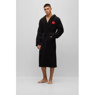 hugo underwear Bademantel »Terry Gown Hooded«, mit Kapuze & kontrastfarbenen Logo HUGO Underwear Black S (48)